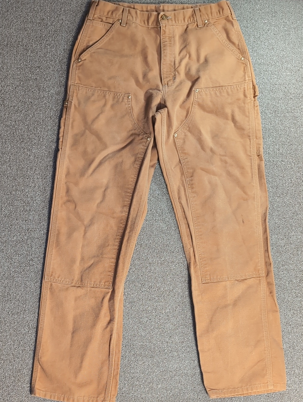 Vintage Y2K Carhartt B01 BRN Double Knee Duck Made in the USA Carpenter 34x34